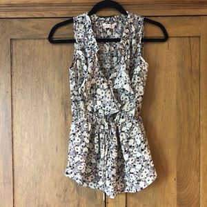 Sleeveless Floral Blouse